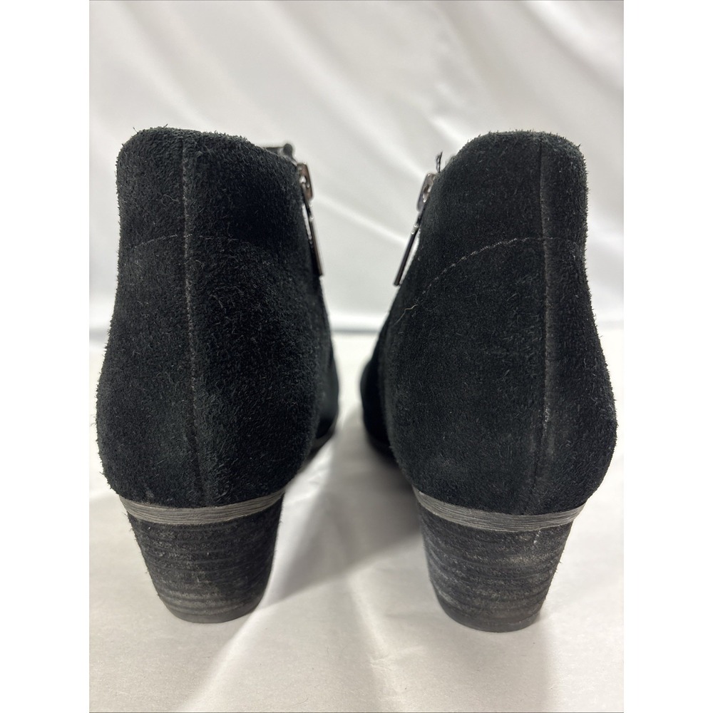 Blondo Valli Waterproof Black Suede Ankle Booties Block Heel Side Zip Size 6.5M - Picture 5 of 8